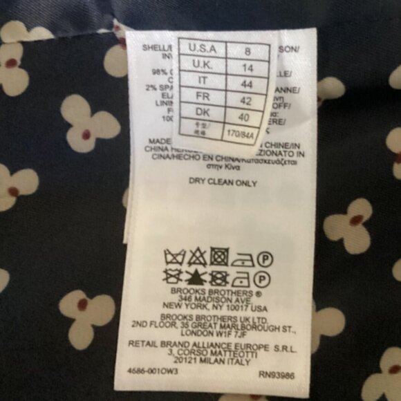 “346” Brooks Brothers Corduroy Blazer Jacket Sz 8 Red #270L - Picture 9 of 10